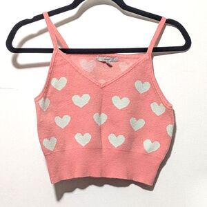 Papaya Pink Crop Tank Top sz. S